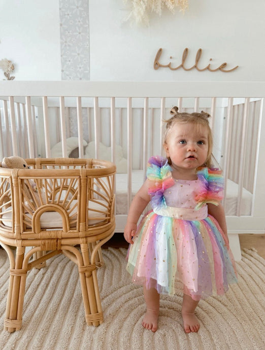 Pastel Rainbow Birthday Tulle Frill Tutu Romper - Fox Baby & Co