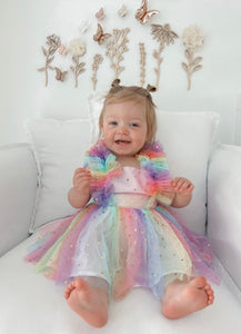 Pastel Rainbow Birthday Tulle Frill Tutu Romper - Fox Baby & Co